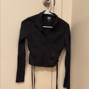 PacSun Black Slim Fit workout zip up